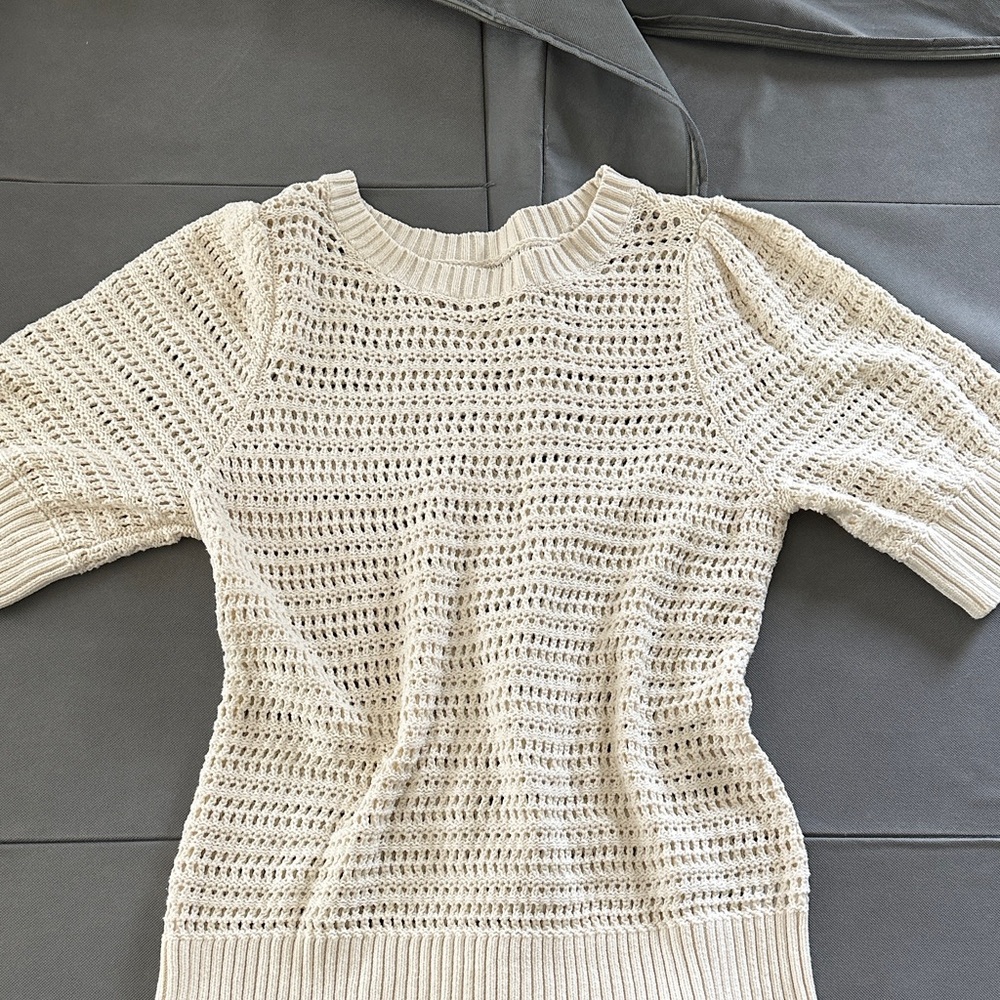 Sonoma Cream Knit Crew Neck Sweater